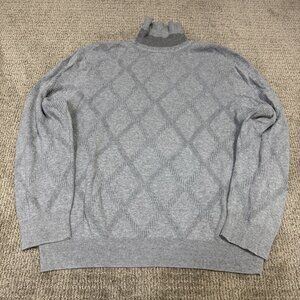 Tasso Elba Sweater Gray Long Sleeve Pullover Men’s Size XXL